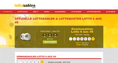 Desktop Screenshot of lottozahlen.com