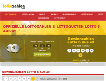 Tablet Screenshot of lottozahlen.com